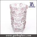 Цветочная резьба Большая цветная стеклянная ваза (GB1515MH / PDS)